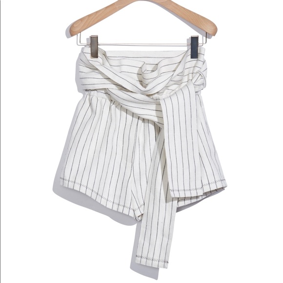 3.1 Phillip Lim Pants - 3.1 PHILLIP LIM Striped Linen Paperbag Shorts Sz 6